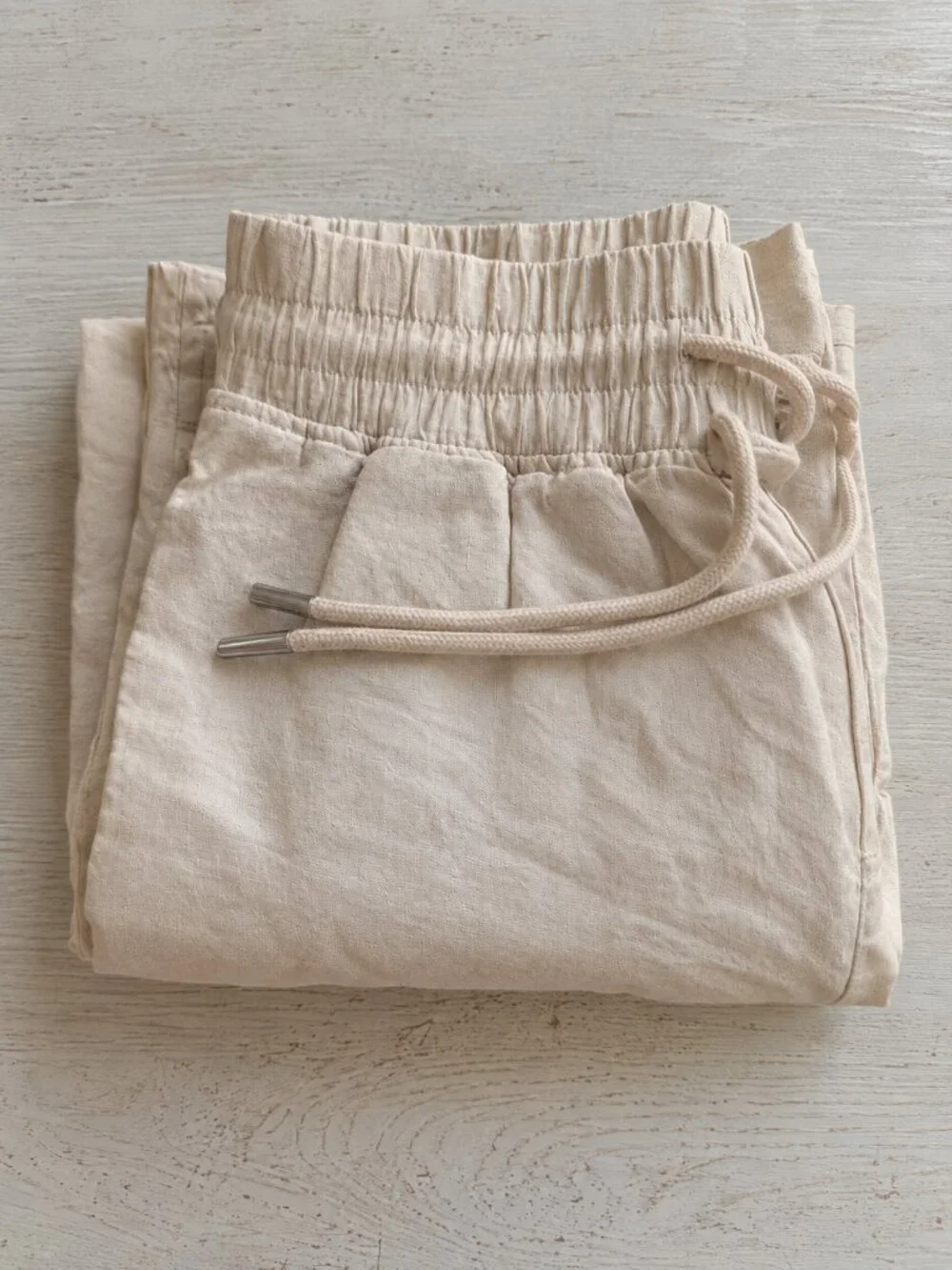 Quince 100% European Linen Wide Leg Pants, Driftwood XS Only Washed (Never Worn)